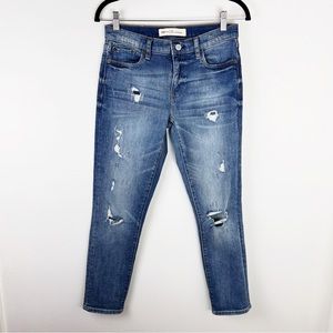 Gap 1969 Best Girlfriend Jeans Distressed Mid Rise